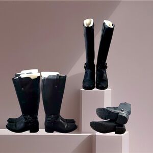 BLONDO WATERPROOF Knee High Faux Leather Black Boots
